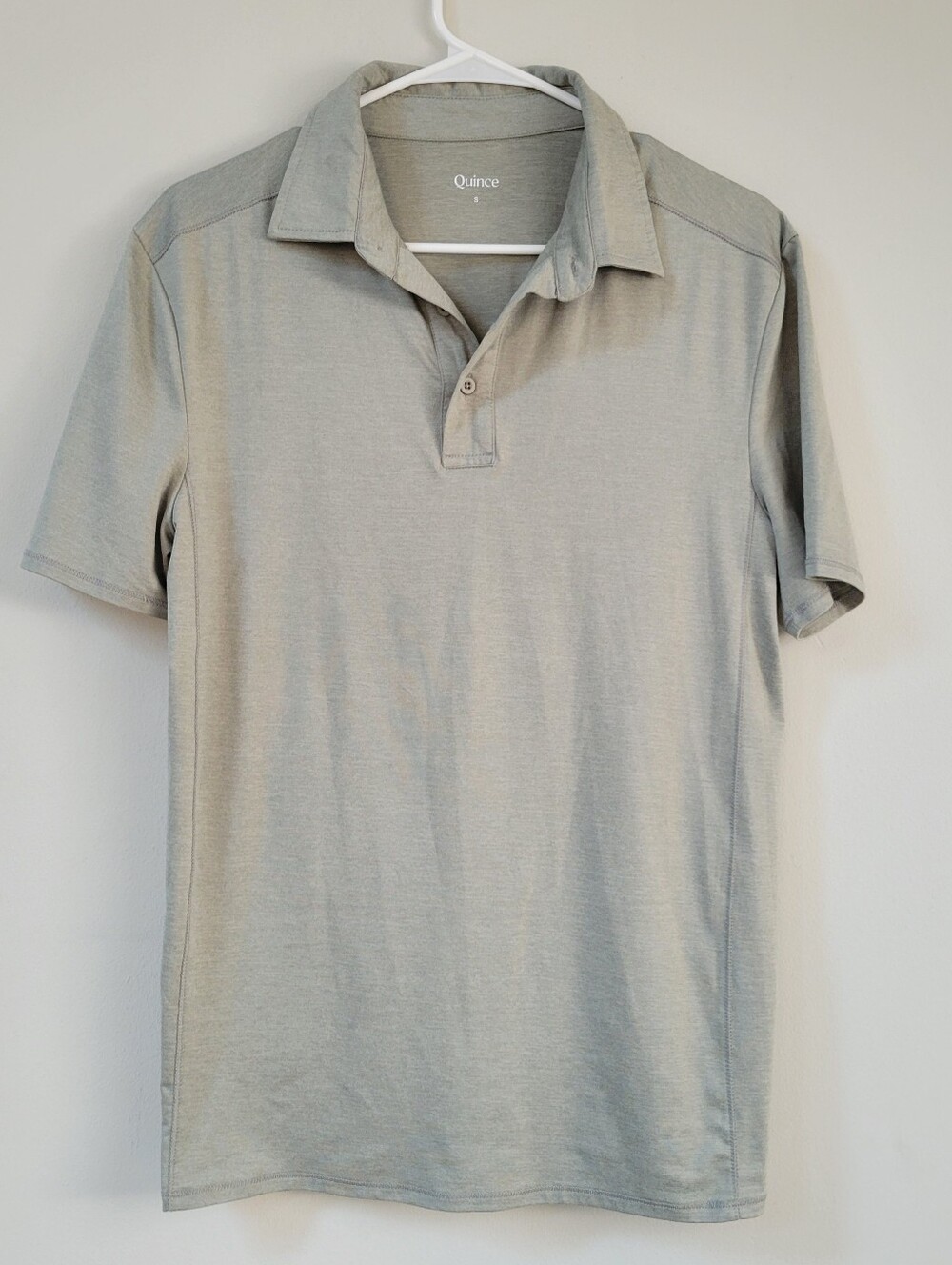 Quince Flowknit Breeze Performance Polo Mens Size S Preppy Office Minimal Golf